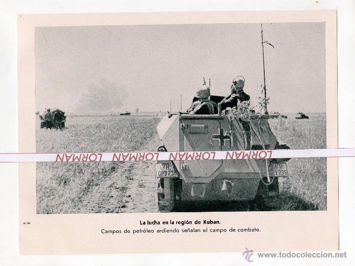 Militaria: LAMINA FOTOGRAFICA PROPAGANDA ALEMANA II GUERRA MUNDIAL LUCHA EN LA REGION DE KUBAN - ORIGINAL - - Foto 1 - 46392660