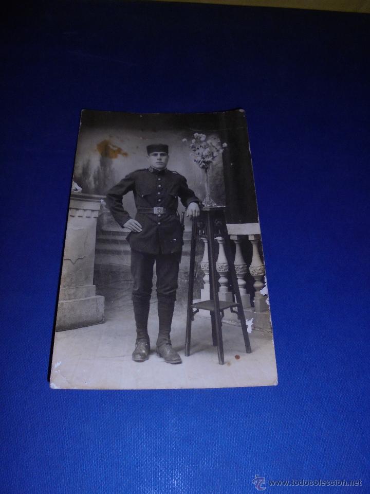 Militaria: ANTIGUA POSTAL FOTOGRAFICA MILITAR ESPA&Ntilde;OL , EPOCA GUERRA DE AFRICA . 14X9 CM.