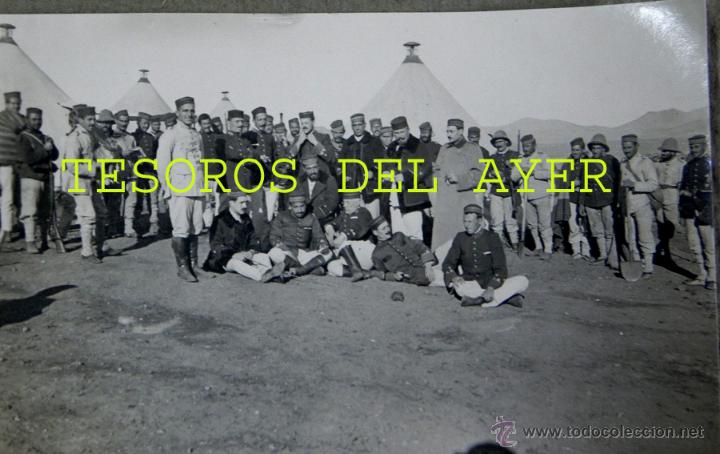 Military Antiques: FOTOGRAFIA ORIGINAL E INEDITA DE LA GUERRA DEL RIF, TENIENTE CORONEL Y OFICIALES EN LA BRIGADA DISCI