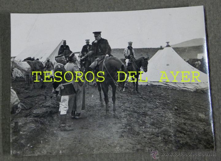 Militaria: FOTOGRAFIA ORIGINAL E INEDITA DE LA GUERRA DEL RIF, GENERALES RAMOS Y ANDINO EN RAS MEDUA, REALIZADA