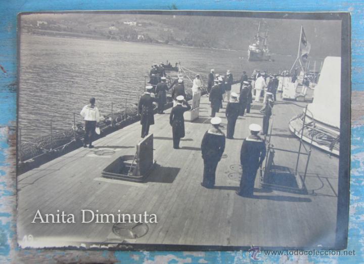 Militaria: ANTIGUA FOTOGRAFIA DE BUQUE MILITAR - MARINA - ORIGINAL - 18 X 13 CM -