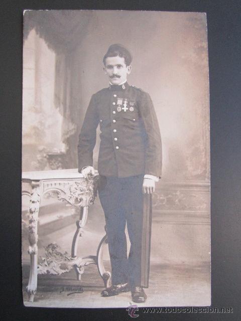 Militaria: ANTIGUA FOTOGRAFIA MILITAR. UNIFORME. 8,6 X 13,7 CM