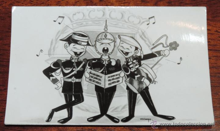 Military Antiques: FOTOGRAFIA DE FELICITACION DE LA NAVIDAD DEL REGIMIENTO DE LA GUARDIA DE S.E. EL JEFE DEL ESTADO Y G