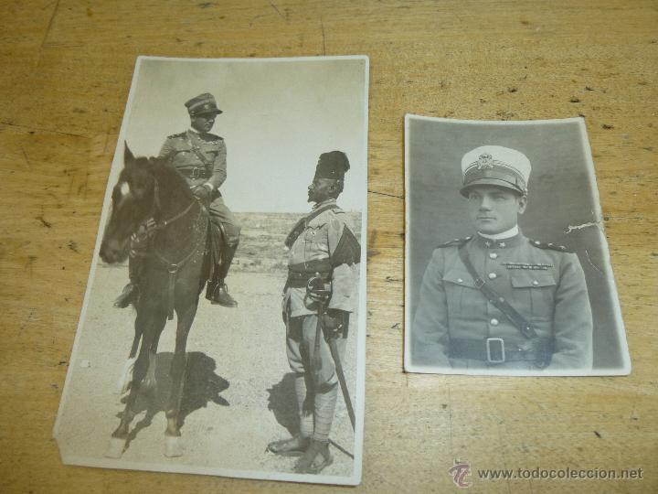 Military Antiques: 2 INTERESANTES FOTOGRAFIAS ORIGINALES DE UN TENIENTE CON SU AYUDANTE AFRICANO
