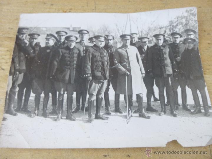 Militaria: fantastica fotografia de altos mandos militares espa&ntilde;oles de ingenieros, aeroestacion? 18 x 13 cm.