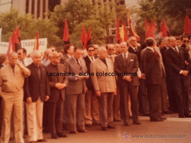 Militaria: FOTOGRAFIA HISTORICA MILITAR MILITARES FRANCO FRANQUISTA CON BLAS PINAR, ORIGINAL A&Ntilde;O 1980