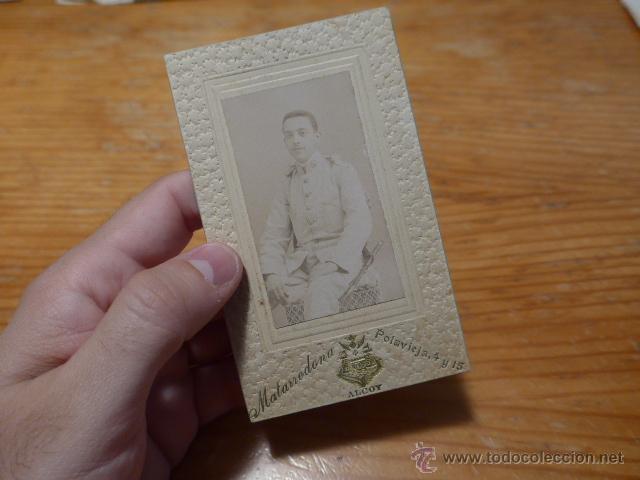 Militaria: Antigua fotografia de militar de rayadillo, guerra cuba ? ralladillo