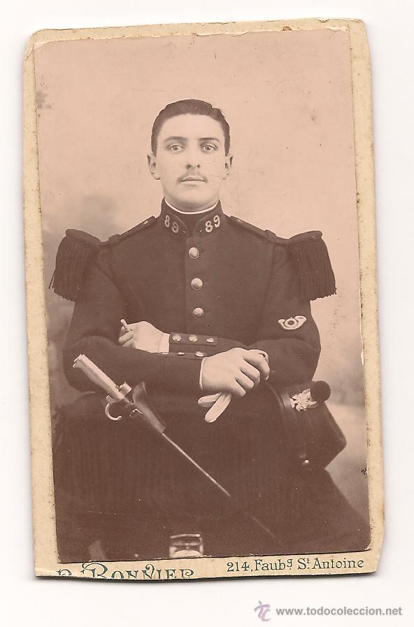 Militaria: OFICIAL FRANC&Eacute;S EN LA D&Eacute;CADA DE LOS A&Ntilde;OS 10 AL 20 - EN SOPORTE DE CART&Oacute;N