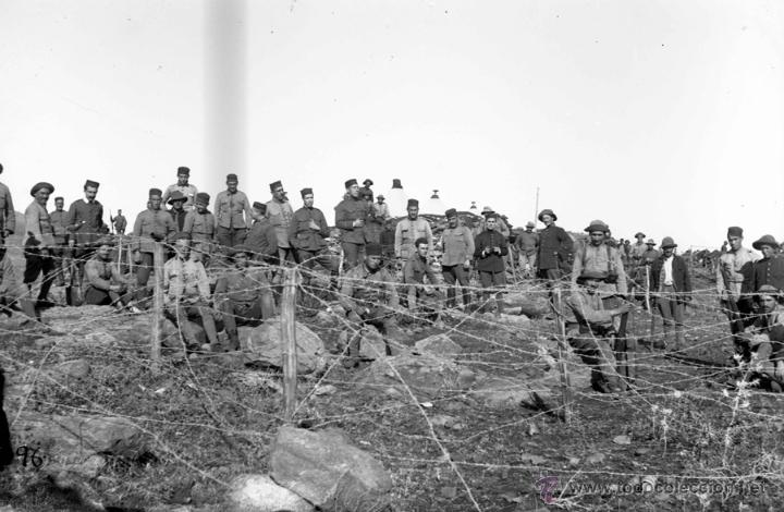 Militaria: FOTOGRAFIA DE CRISTAL NEGATIVO MILITARES EN LA GUERRA DEL RIF (MARRUECOS) 1912 APROXIMADAMENTE, MIDE