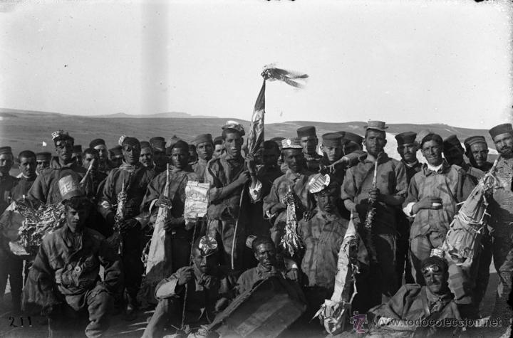 Military Antiques: FOTOGRAFIA DE CRISTAL NEGATIVO MILITARES EN LA GUERRA DEL RIF (MARRUECOS) 1912 APROXIMADAMENTE, MIDE