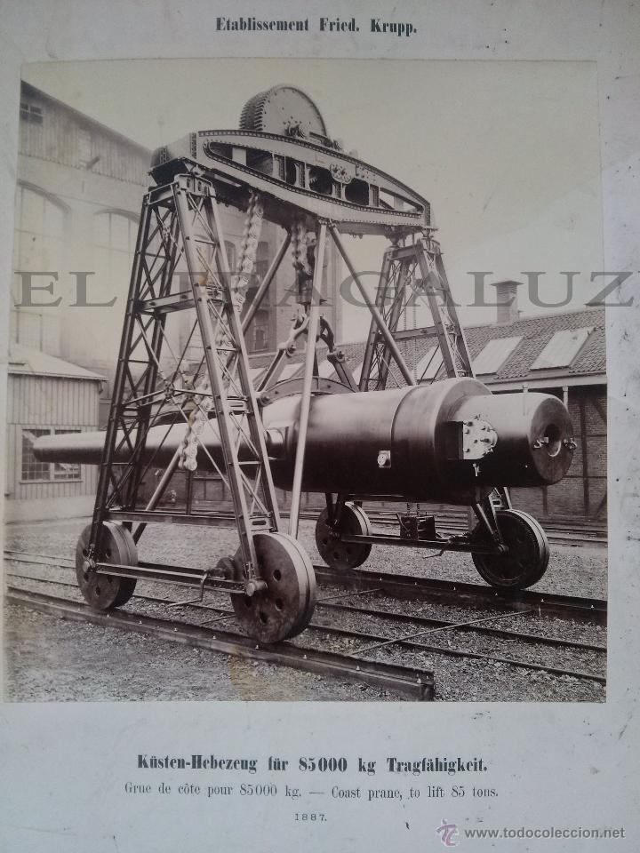 Militaria: Foto original,1883,Artiller&iacute;a,Ca&ntilde;ones Krupp,Fotos originales F&aacute;brica,Alemania,una joya