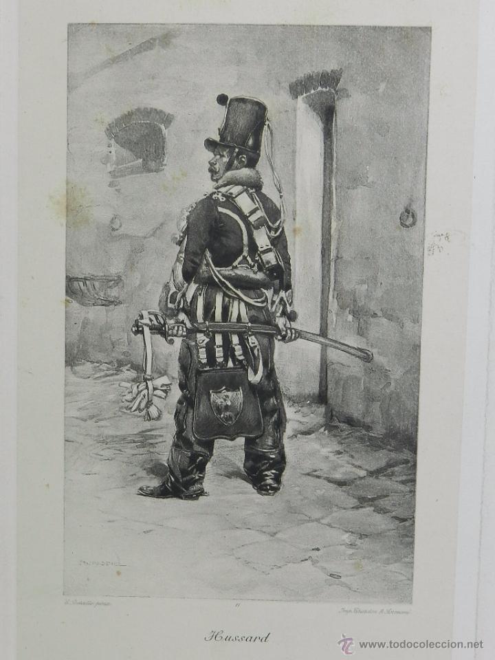 Militaria: GRABADO DE MILITAR CON UNIFORME DE CABALLERIA, HUSAR, IMP. CHARDON & SORMANI, H. LAUMETTE & CIE. EDI