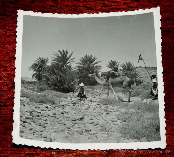 Military Antiques: FOTOGRAFIA DE  TROPAS INDIGENAS EN SIDI IFNI,  SAHARA, 1950, MIDE 8,8 X 8,8  CMS.