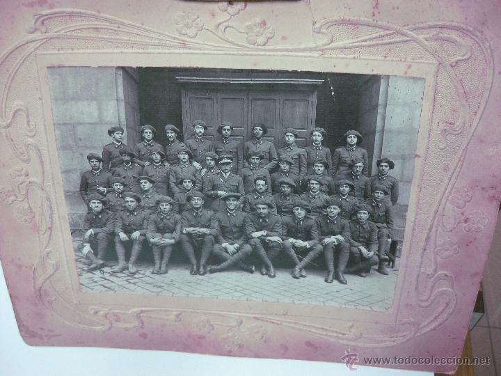 Military Antiques: FOTOGRAFIA PRINCIPIOS DEL S. XX. DE SOLDADOS DE INGENIEROS.ENMARCADA EN CARTON MODERNISTA.