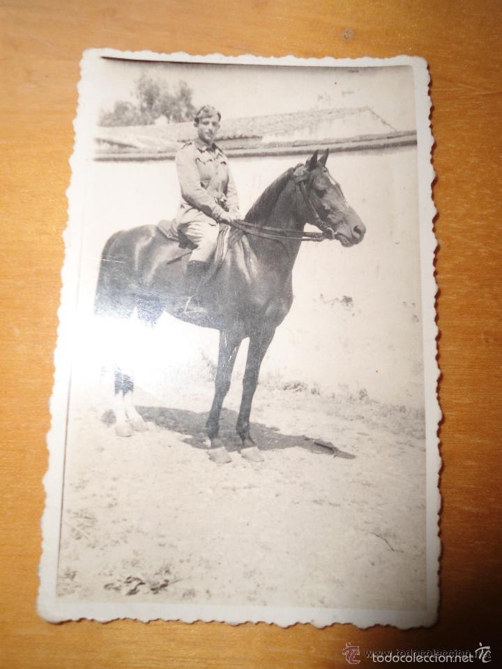 Militaria: ANTIGUA FOTOGRAFIA MILITAR MONTADO A CABALLO