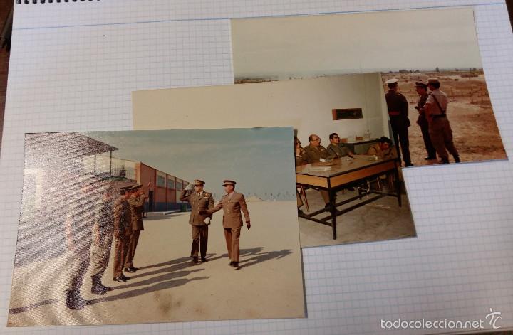 Militaria: 3 fotos a color, a&ntilde;os 70, 15 x 10 cm aprox.