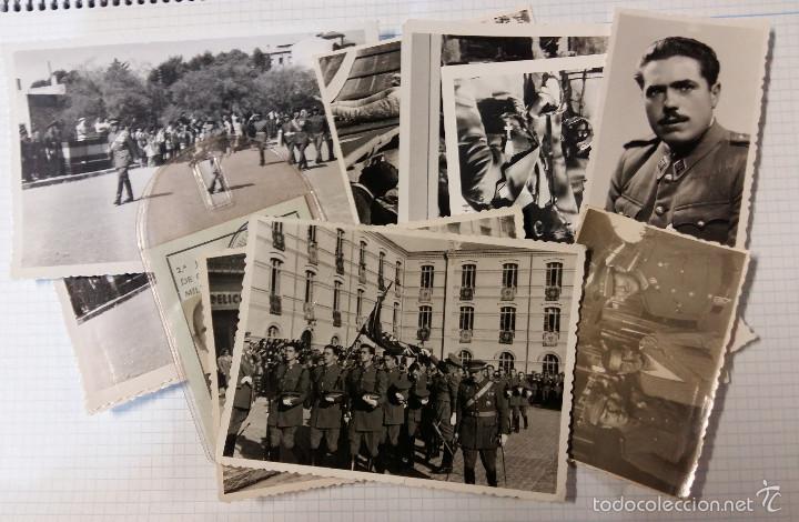 Militaria: Lote de 12 fotos en blanco y negro, a&ntilde;os 50 - 70, tama&ntilde;o postal y menor