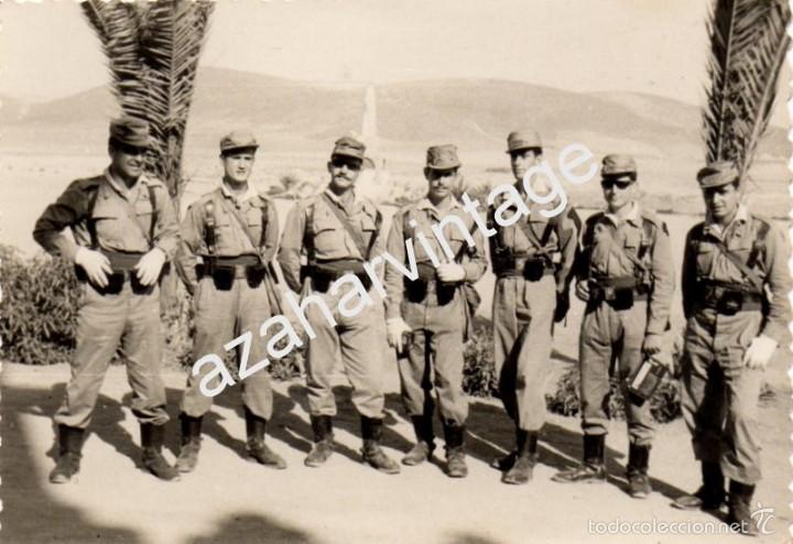 Militaria: SIDI IFNI, GRUPO DE SOLDADOS DE REGULARES,100X70MM