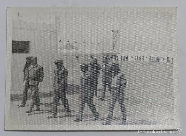 Military Antiques: FOTOGRAFIA DE OFICIALES DE LA LEGION EN EL SAHARA, MIDE 10,3 X 7,5 CMS.
