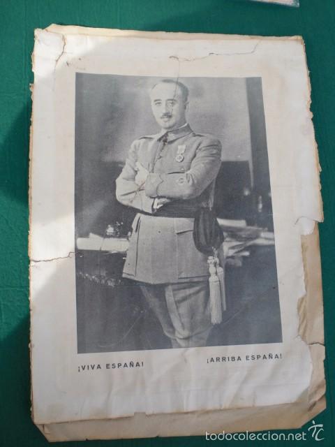 Militaria: LAMINA FRANCISCO FRANCO 18 X 25 CM &iexcl; VIVA ESPA&Ntilde;A &iexcl; &iexcl; ARRIBA ESPA&Ntilde;A !