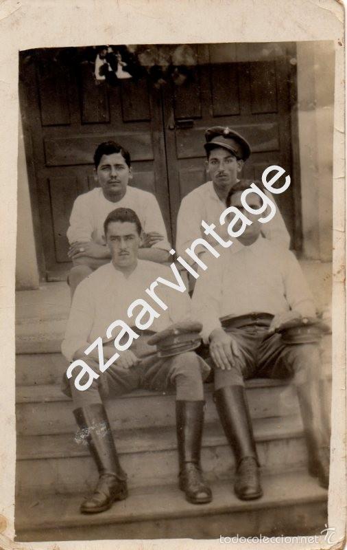 Militaria: POSTAL FOTOGRAFICA, GRUPO DE ARTILLEROS A CABALLO