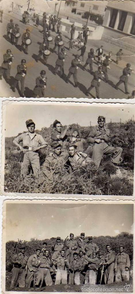 Militaria: Lote de 3 fotograf&iacute;as de militares es Sidi Ifni. Dos de ellas son de Casa Martinez fot&oacute;grafo.
