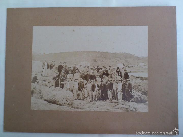Militaria: ANTIGUA FOTOGRAFIA, GRUPO DE MILITARES Y CIVILES, PRINCIPIOS DE SIGLO