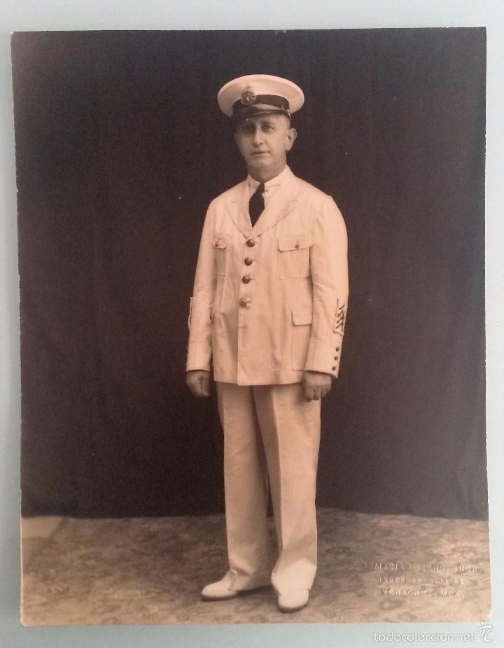 Militaria: FOTO ANTIGUA DE MARINERO, OFICIAL? HECHA EN VERACRUZ, M&Eacute;JICO. A MEDIADOS DE LOS A&Ntilde;OS 40.