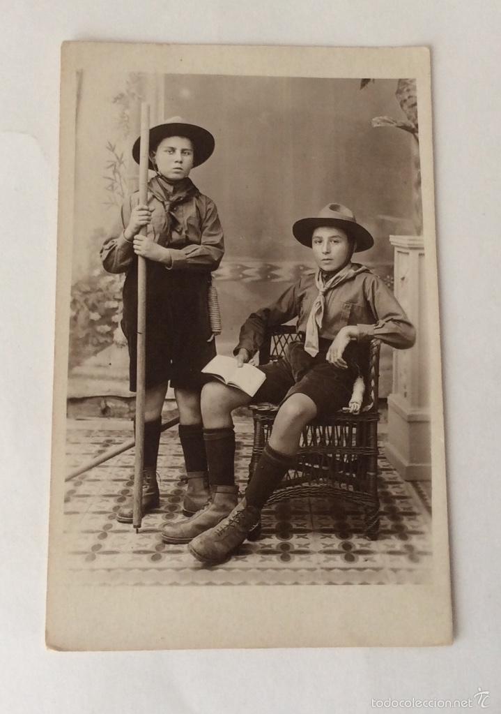 Militaria: FOTOGRAF&Iacute;A FOTO FORMATO POSTAL. PAREJA DE BOYS SCOUTS. BOY SCOUT.