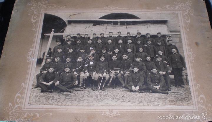 Military Antiques: Antigua gran Foto regimiento artilleria Alfonsino