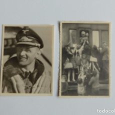 Militaria: LUFTWAFFE.2 FOTOGRAFÍAS ORIGINALES DEL PILOTO MAJOR ERICH HARTMANN SEGUNDA GUERRA MUNDIAL.1939-1945. Lote 66929038