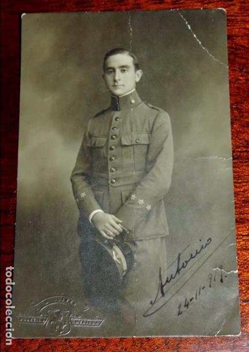 Militaria: FOTO POSTAL DE CAPITAN DE ARTILLERIA, FECHADA EN 1913 CON SU FIRMA AUTOGRAFA.