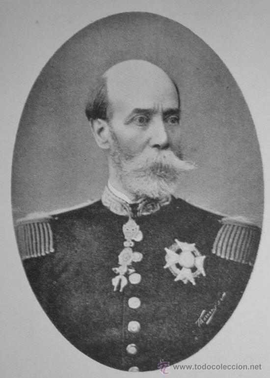 Militaria: Capit&aacute;n Gral Manuel de Pavia, fallecido en 1898, ilustraci&oacute;n fotogr&aacute;fica de &eacute;poca