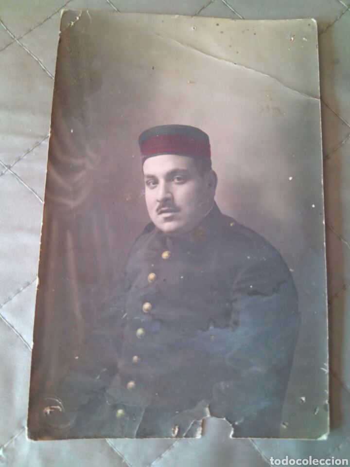Militaria: Antigua foto tarjeta postal soldado espa&ntilde;ol de Sanidad militar - principio siglo