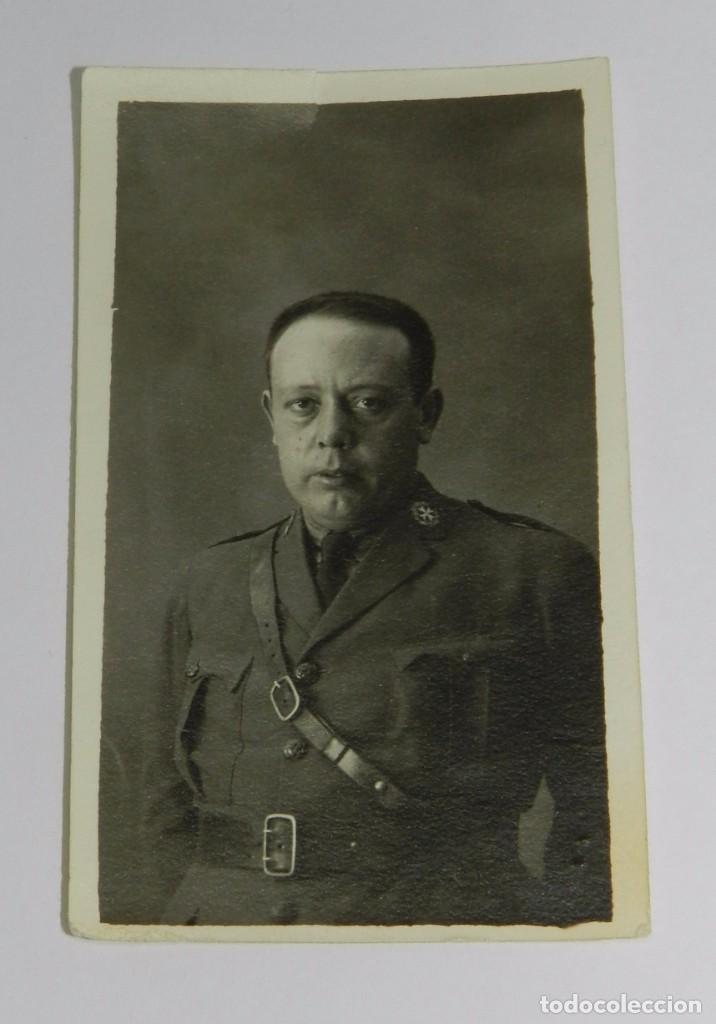 Militaria: FOTOGRAFIA MILITAR DE OFICIAL DE SANDIAD MILITAR, MIDE 7,2 X 4,2 CMS.
