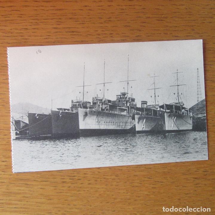 Military Antiques: postal fotografia militar, guerra barcos cartagena