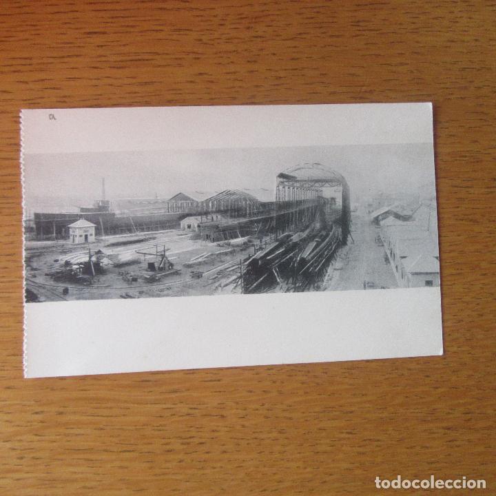 Militaria: postal fotografia militar, guerra barcos factoria de cartagena