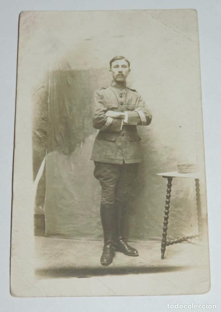 Militaria: FOTOGRAFIA DE MILITAR ESPA&Ntilde;OL, A&Ntilde;OS 20 APROXIMADAMENTE, TAMA&Ntilde;O POSTAL.
