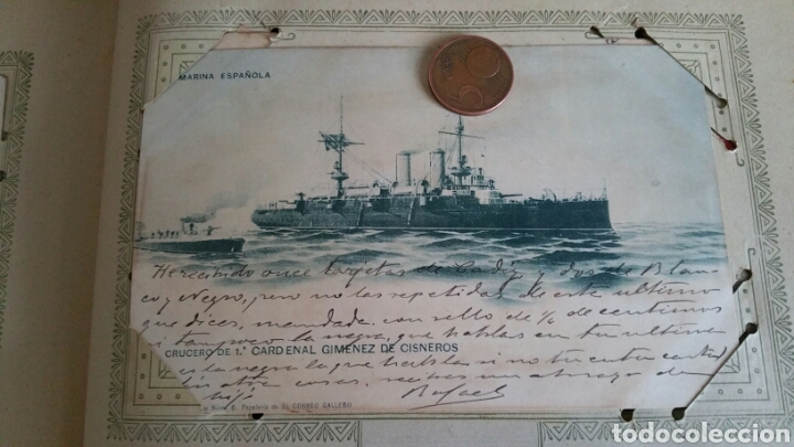 Military Antiques: Hostal fotograf&iacute;a Marina Espa&ntilde;ola crucero cardinal Jim&eacute;nez Cisneros 1902