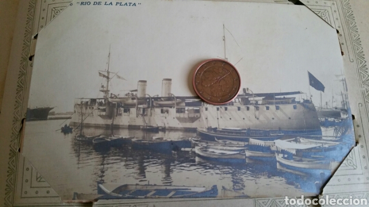 Militaria: Esta fotograf&iacute;a de marina de guerra espa&ntilde;ola del crucero de R&iacute;o de la Plata 1903