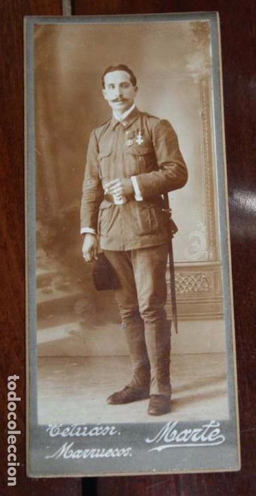 Militaria: FOTOGRAFIA DE SOLDADO DEL REGIMIENTO DE INFANTERIA INMEMORIAL DEL REY N.1, TETUAN JULIO DE 1914, FOT