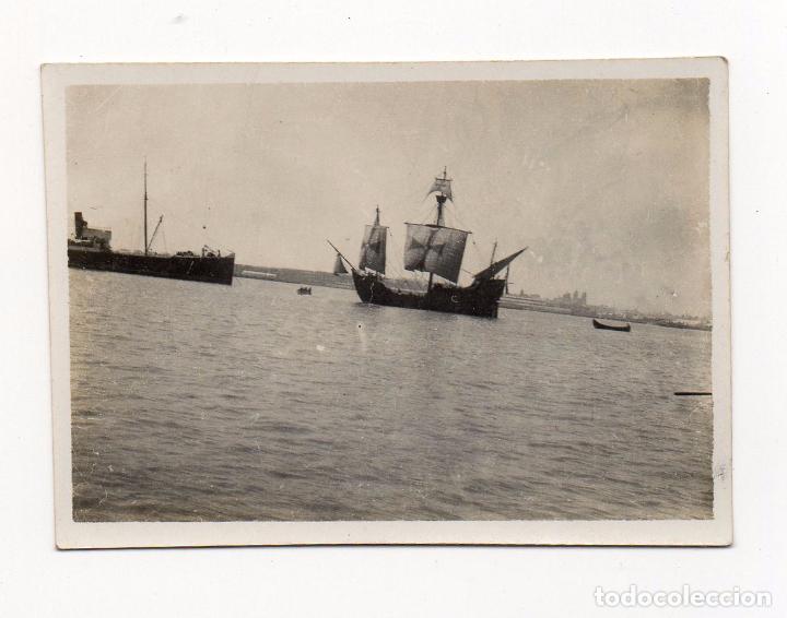 Militaria: Dos fotografias de la carabela Santa Maria de los a&ntilde;os 20.