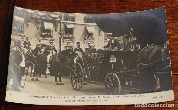 Military Antiques: FOTO POSTAL DE LA VISTIA DEL REY ALFONSO XIII A PARIS, A&Ntilde;O 1905, N. 1, FOTO ND. NO CIRCULADA.