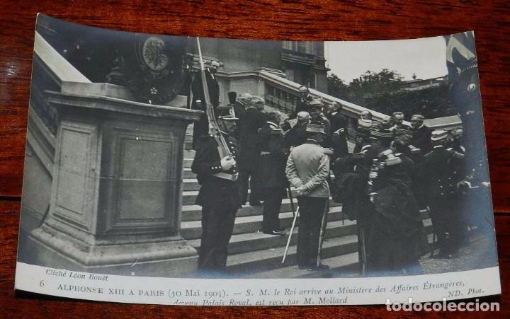 Military Antiques: FOTO POSTAL DE LA VISTIA DEL REY ALFONSO XIII A PARIS, A&Ntilde;O 1905, N. 6, FOTO ND. NO CIRCULADA.