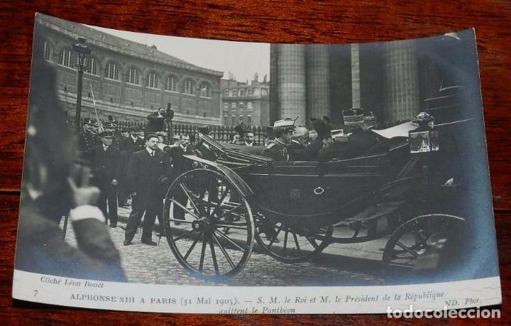 Military Antiques: FOTO POSTAL DE LA VISTIA DEL REY ALFONSO XIII A PARIS, A&Ntilde;O 1905, N. 7, FOTO ND. NO CIRCULADA.