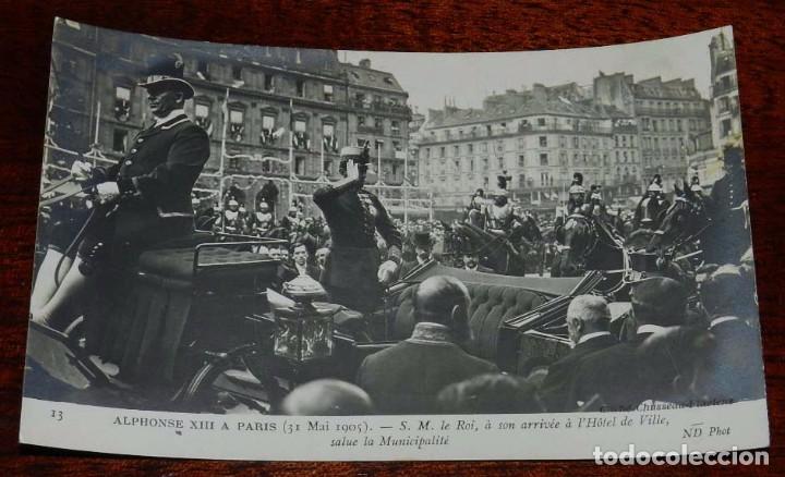 Military Antiques: FOTO POSTAL DE LA VISTIA DEL REY ALFONSO XIII A PARIS, A&Ntilde;O 1905, N. 13, FOTO ND. NO CIRCULADA.