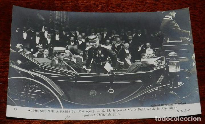 Military Antiques: FOTO POSTAL DE LA VISTIA DEL REY ALFONSO XIII A PARIS, A&Ntilde;O 1905, N. 15, FOTO ND. NO CIRCULADA.
