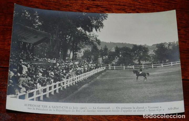 Military Antiques: FOTO POSTAL DEL REY ALFONSO XIII EN SAINT-CYR, FRANCIA, A&Ntilde;O 1905, FOTO ND. NO CIRCULADA.