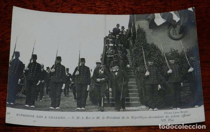 Military Antiques: FOTO POSTAL DEL REY ALFONSO XIII EN CHALONS (FRANCIA), A&Ntilde;O 1905, N. 26, FOTO ND. NO CIRCULADA.