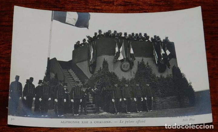 Military Antiques: FOTO POSTAL DEL REY ALFONSO XIII EN CHALONS (FRANCIA), A&Ntilde;O 1905, N. 30, FOTO ND. NO CIRCULADA.